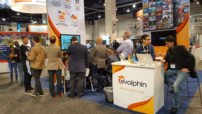 Evolphin Zoom MAM - at a tradeshow